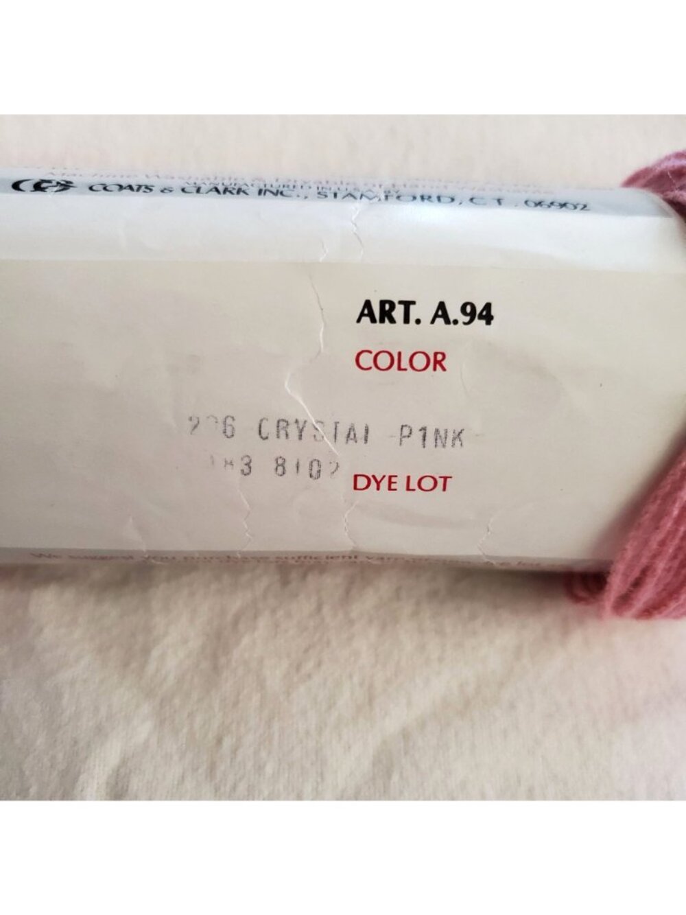 Luster Sheen Knit & Crochet Yarn 2 oz Crystal Pink 100% Acrylic Coats & Clark US - Picture 4 of 11